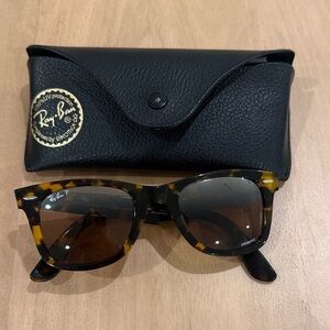 Ray-Ban Tortoise Sunglasses with Black Case
